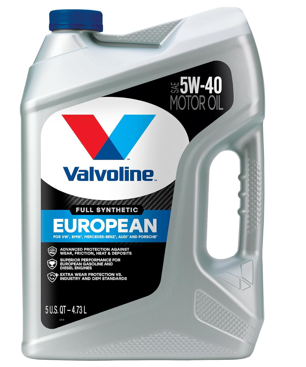 Valvoline Aceite de motor sintético completo SAE 5W-40 para vehículos europeos, 5 cuartos de galón