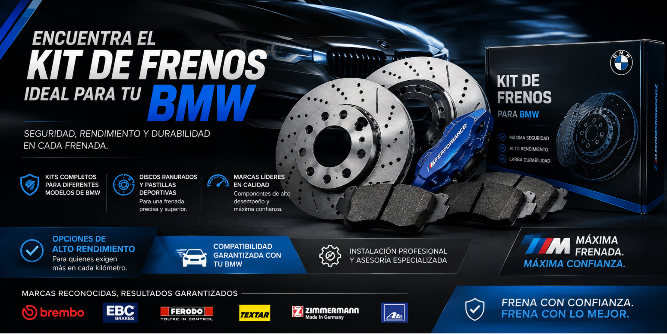 &nbsp;¡KIT DE FRENOS PARA BMW! 💙🚗
