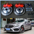 Kit de freno delantero grande 6 pinzas de pistón con rotor de 378 * 32 mm Sistema de freno automático BBK para Mercedes Benz C200 19 pulgadas del borde del automóvil